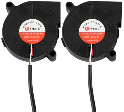 BCZAMD for Prusa i3 MK3 MK3S Kühlung Fan 5015 50x50x15mm 5V DC 0.35A Ｈotend Kühler Blow Radiator Sleeve Lager für 3D Drucker Teile Zubehör 2Pcs