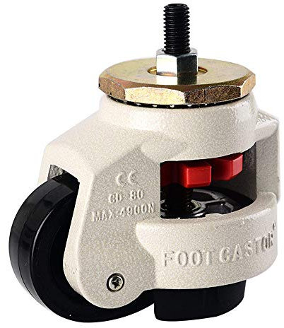 Lenkrollen, Lenkrollen, Schwerlastrollen, Rollen, maximale Tragfähigkeit 1000 kg, für Industrie, Industrieboxen, mit Stützfunktion, Niveauregulierung