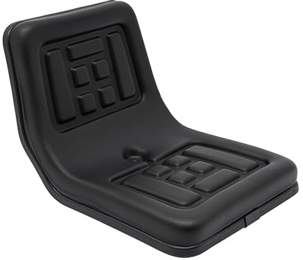 Sedile per trattore seggiolino per tosaerba per carrello elevatore escavatore tagliaerba ribaltabile sedile impermeabile 36 x 35 x 30 cm (nero)