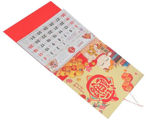 ABOOFAN 2025 Chinesischer Hängekalender Jahr Der Schlange Wandkalender 2025 Chinesischer Mondkalender Fengshui- Für Home-Office- D