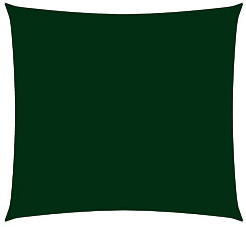 Sufrk Sonnensegel Oxford-Gewebe Sonnensegel Terasse Markise Sonnenschirm Terrasse Quadratisch 6x6 m Dunkelgrün