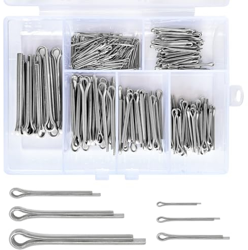 275 Stück Edelstahl Splinte Sortiment, Federstecker Set, Karosserie Clips, Federsplinte Clips Sicherungssplinte M1 M1.5 M2 M2.5 M3 M4 Assortment Kit für Autos Wohnmobile Gartengeräte