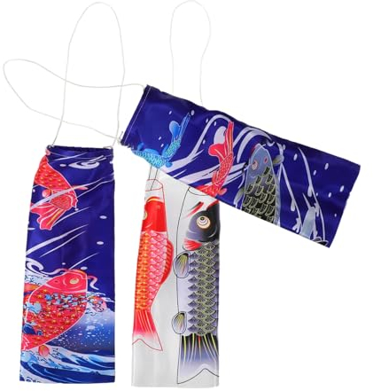 Sosoport 3stücke Japanischer Karpfen-windsack Fisch-windsack Hängende Außendekoration Für Garten Hochwertig Verarbeitet Langlebiges Ornament Für Sushi-restaurants