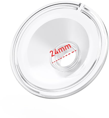 1pcs Silicone Flange 24mm Compatible with Momcozy S12 Pro/S9 Pro/Lillo S12 Breast Pump, S12 Pro/S9 Pro /S12 Wearable Breast Pump Replacement Accessories,Shield 24mm Flange Parts