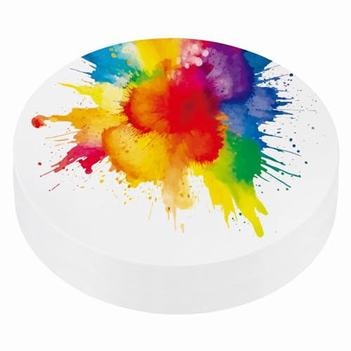 PATIKIL Aquarellpapier Rund, Durchmesser 12.7cm, 300g/m², 50 Blatt, Baumwollfaser Reißfestes Säurefreies Aquarellblock für Künstler Anfänger Grußkarten, Ideal für Kunstmalerei