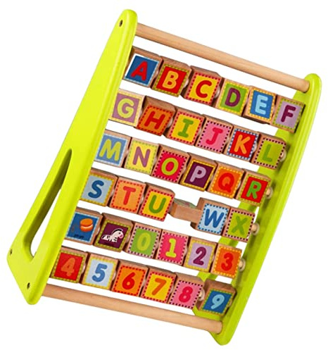 CORHAD Letter Flip Rack Wooden Number Alphabet Learning Toy for Boys and Girls Early Education Boy Girl Games Desktop Alphabet Toy