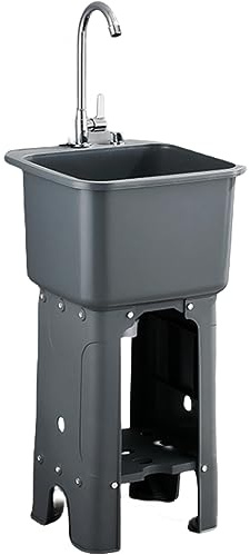 Stainless Steel Sink Unit for Kitchen, Outdoor, and Commercial Use, Free Standing and Portable Design