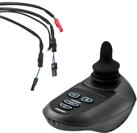 Joystick-Steuerung Rollstühle, 24-V-Ersatz die Joystick-Steuerung für Elektrorollstühle, 5-Gang-Einstellung, Steuerung elektrischer Rollstühle, für Mobilitätsroller, Elektrorollstühle