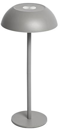 Idena 50155 - LED Tischlampe Touch Tango, dimmbare Nachttischlampe mit USB-C, Lampe für Innen, höhenverstellbare Tischleuchte in Grau