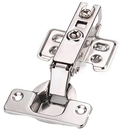 Bisagra pivotante for puertas de armarios, cierre automático, herrajes for alacenas cocina, superposición total, parcial, empotrada, sin amortiguador hidráulico, juego 4 bisagras(4 X Full overlay)