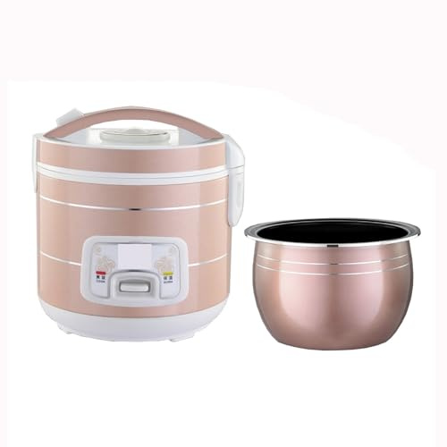 Cuociriso - vaporiera, (2-6L) Antiaderente per Uso Domestico, Cottura con Un Solo Tasto e conservazione Automatica del Calore, per 1-8 Persone 220-240 V USA/UE (2L)