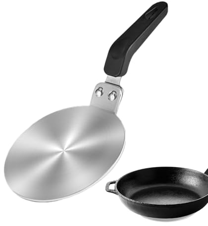 de diffusion de chaleur - Adaptateur d'induction de cuisine, de cuisson en acier inoxydable, ustensiles de cuisine avec lait et café | Poignée pour en verre électrique, disque