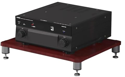 Easnuroz Mobiletto HiFi/Ripiano AV Supporto HiFi A 1/2/3/4 Ripiani, Supporto Per Giradischi, Mobiletto Per Dispositivi Per Giradischi, Lettore DVD, Unità(Brown,60 * 48 * 10cm(1Tier))