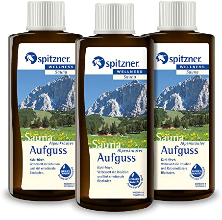 spitzner Vorteilspack Alpenkräuter 190 ml 3er Saunaaufguss Aufgussset