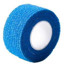 Medicalcorner24 Fingerpflaster Fingerverband Fingertape Wundverband Fingerbandage, kohäsiv, selbsthaftend, 2,5cmx4,5m, blau