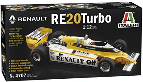 ITALERI 4707S - 1:12 Renault RE 20 Turbo, Modellbau, Bausatz, Standmodellbau, Basteln, Hobby, Kleben, Plastikbausatz
