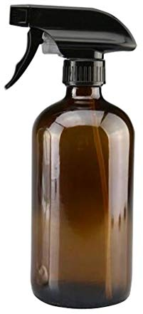 500 ml 16 once Flaconi spray in vetro ambrato Bottiglia vuota ricaricabile Boston rotonda con nebulizzatori e ruscelli per impieghi gravosi per la cura dei capelli con oli essenziali per aromaterapia