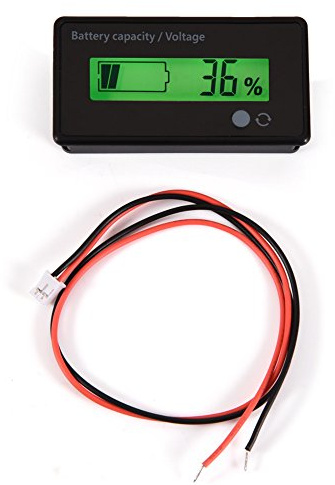 Yosoo Health Gear Digitaler Batterietester mit LCD-Hintergrundbeleuchtung, 6-70V DC Voltmeter für 12V Fahrzeuge, Auto und Motorrad Batterie Kapazitätsmessung, Zustandsanzeige GY6D