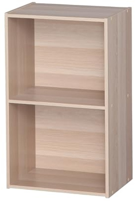 Iris Ohyama, Schrank, 2 Büroregale, Bücherregal, stabil, große Kapazität, multifunktional, solide, Schlafzimmer, Wohnzimmer – Office Basic Rack - CX-2FN – Hellbraun