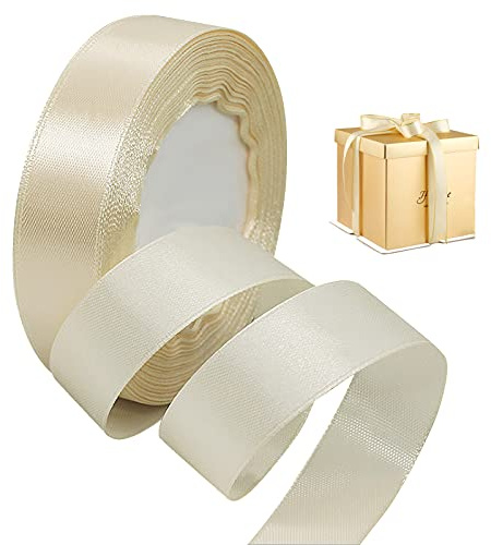 Tomedeks 22 M Ruban Satin 2 Cm Ruban Ruban De Satin Ruban Cadeau Décoration Ruban Ruban Ruban De Tissu Pour Mariages, Mariages Et Anniversaires De Noël