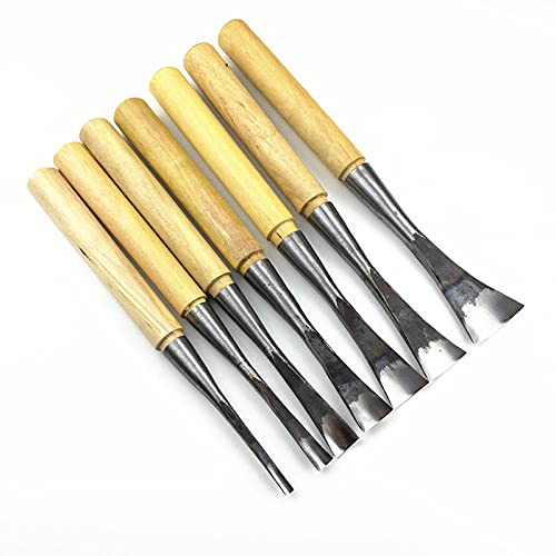 Schnitzwerkzeuge Holzschnitzwerkzeuge Holz Meißel Stecheisen 0,3-3,5 Cm Holz Schnitzwerkzeug Handgemachte Holzbearbeitungsgravur Gravur Dug Scoop Pan Holz Meißelband Schleifen