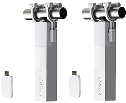 zemismart Smart Curtain Robot Wifi Electric Motor Automatic Curtain Opener Blinds Driver,Motorized Curtain for I-rail,U-rail,Rod Blinds Tuya App/Remote/Timer Control Voice control(Two Set)