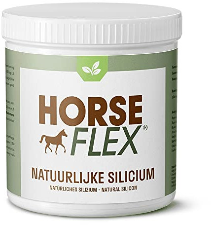 HORSE FLEX Naturligt kiselpulver för hästar för att stödja ben, brosk, senor, hovar och päls – 1000 gram