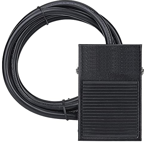 Gebildet 12V-24V-48V-220V/10A Interruttore Momentaneo a Pedale Antiscivolo SPDT NO NC Interruttore a Pedale in Metallo Vivavoce con Cavo 1M