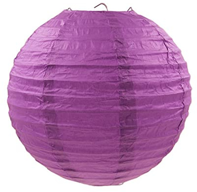 10-15-20-25-30-35-40cm Linterna De Papel Decoraciones De Año Nuevo Chino Fiesta De Compromiso De Boda Bolas De Papel Decorativas Lámparas De Dormitorio-Púrpura Oscuro,16 Pulgadas