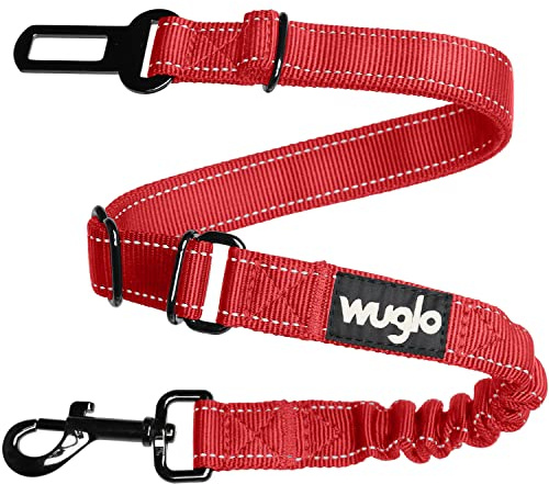WUGLO Ceinture Chien Voiture | Longueur réglable de 30 à 95 cm | Élastique