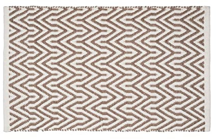 WENKO Altai, Nachhaltige Badematte, Badteppich, Polyester, Beige, 50 x 0 x 80 cm, 25267100