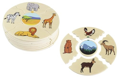 beleduc - NAWITO rundes Puzzle Tierwelten - Puzzles Tiere Lebensräume