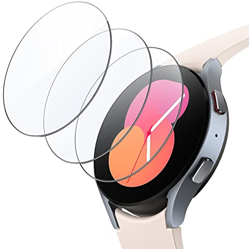 JETech Pellicola Protettiva per Samsung Galaxy Watch FE/5/4 40mm, 3 Pezzi | Protezione Vetro Temperato, HD Trasparente, Design Anti-Graffio
