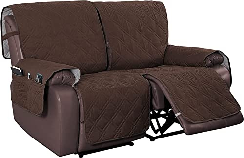 Wasserdichte Ruhesessel Sofa Bezüge, Gesteppte Sessel Überwurf, Rutschfeste Stretchhusse für Relaxsessel Sesselbezug, Einteilige Liegesofa-Abdeckung für Kinder und Haustiere ( Color : Braun , Size : 2