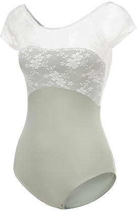ModLatBal Women's Basic Short Sleeve Leotard for Ballet Dance Bodysuit