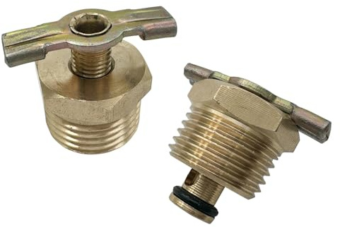 1/2 Air Compressor Drain Valve,Brass Wing Style Drain Cock,Tank Drain Cock,Air Compressor Fittings Water Valve(1Pcs,Wing Style)