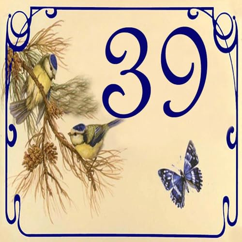 Numéro de maison en faïence – Carreau de 20x20cm – Numéro au choix