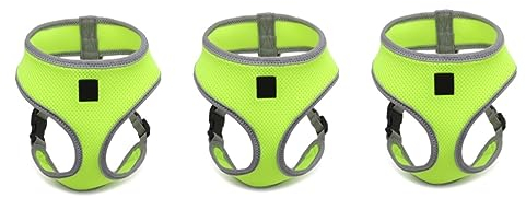 YARNOW 3stücke Hundegeschirr Für Katzen Und Hunde Fluoreszierendes Sicherheitsgeschirr Mit Verstellbar Für Training Und Grün