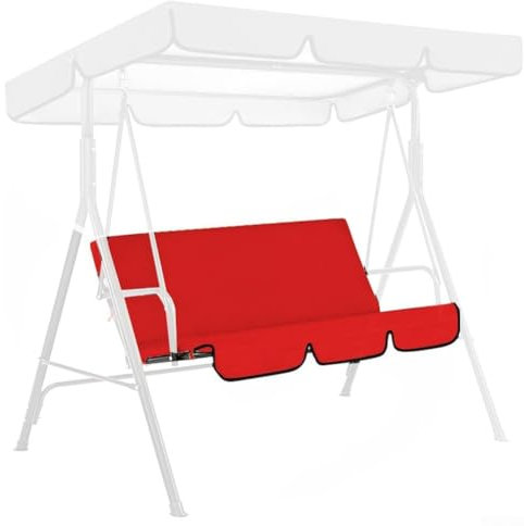 HpLive Hollywoodschaukel Sitzfläche Ersatz, Ersatz-Schaukelsitzbezug für Hollywoodschaukel, 190T Silber Beschichtet Stoff für Hollywoodschaukel Sitzfläche, 150x50x10cm(Rot)