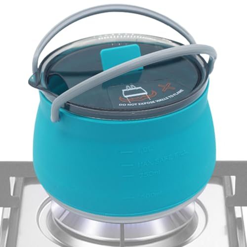 Bouilloire pliable pour les voyages, bouilloire pliable pour le camping, bouilloire en silicone, bouilloire de voyage, bouilloire portable pour faire bouillir l'eau, le thé et le café
