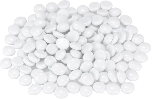 M METERXITY Fire Glass Stones 18-22mm, 550g/1.21-Pound, White