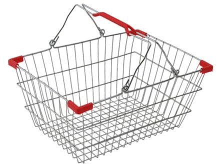 perfk Panier de Courses avec poignée, Panier de Rangement Portable pour Aliments, légumes, Jouets, Chambre à Coucher, sous Armoire, 40cmx28cmx20cm