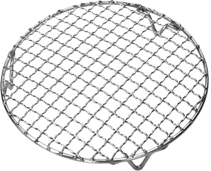 GRIRIW Barbecue Ronde Inox Résistante Chaleur Avec Maille Stable Pour Cuisson Extérieure Et Picnic Anti-rouille Et Distribution Uniforme Chaleur