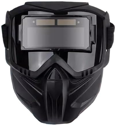 Casque de soudage à obscurcissement automatique - Masque de soudure anti-reflet et inspection automatique - Grande vue | Bouclier facial respirant