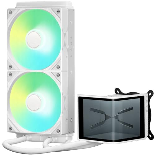 TRYX Panorama SE ARGB 240 Weiß | 240mm AIO mit 6,5 AMOLED Display für anamorphe 3D-Effekte, mit RGB-Lüftern - für LGA 1851/1700/1200/115X & AM5/AM4
