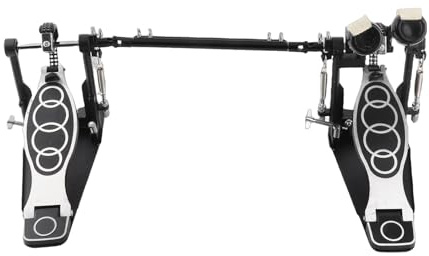 Doppeltes Bassdrum-Pedal, Zink-Aluminium-Doppelketten-Doppel-Kick-Drum-Pedal für Schlagzeug (Pedal)