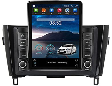 HYSHAOLE Android 11 Doble DIN Pantalla Táctil Receptor Estéreo para Auto GPS Navegación por Satélite para Nissan X-Trail 2013-2017 Reproductor Multimedia con Pantalla Táctil de 9.7'' Soporte WIFI Blu