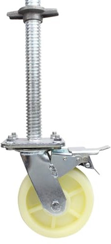 ZMTGLTG Rueda De Andamio De Tornillo Resistente De 6 Pulgadas Y 270 Mm con Freno, Rueda Universal Giratoria De 360 ​​Grados, Adecuada For Andamios, Carros
