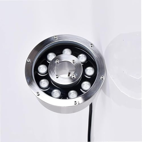 LED Underwater Pond Lights - 12V DC ringfontänlampa, IP68 vattentät LED-spotlight, landskapsbelysning, lämplig för fontäner, vattenfall, dammar och gräsmatta (Rgb, 24W-DC12V)