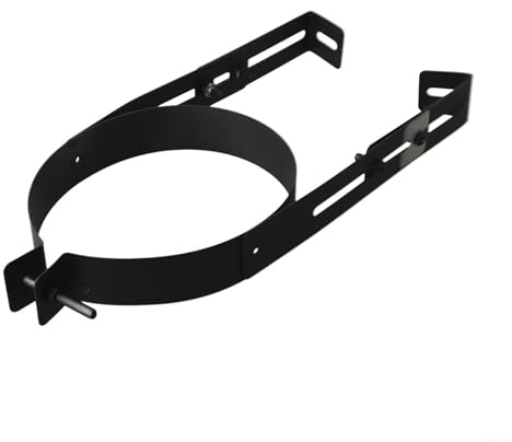 Support de tuyau de cheminée réglable en acier inoxydable pour poêle de chauffage - 150 mm - Collier de serrage en métal